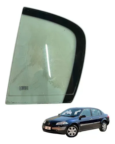 Vidro Fixo Da Porta Traseira Esquerda Megane 2007 2011 Usado