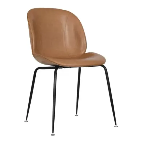 Cadeira Interlocutor Udyr Corino Caramelo Estrutura Fixa Elegante Escritório 37004