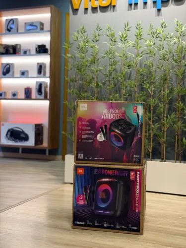 CAIXA DE SOM JBL PARTYBOX ENCORE 2 c\ 2 MICROFONES - GARANTIA 1 ANO