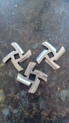Facas navalhas para moedor de carne, novos inox,3 peças 