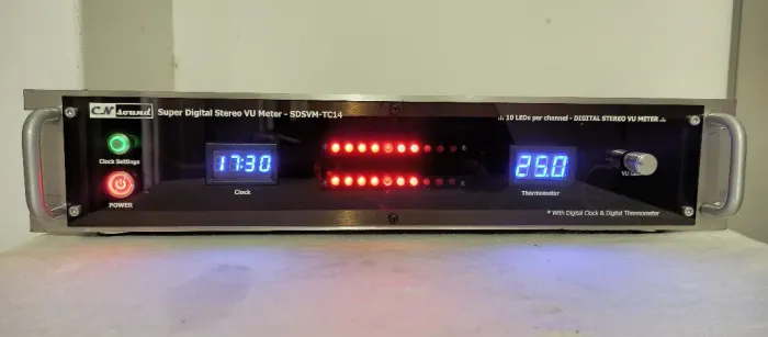VU Meter Digital Leds + Relógio + Termômetro - DJ - Novo!