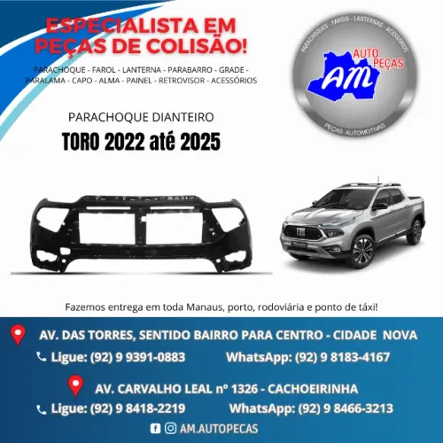 parachoque toro 2022 a 2025