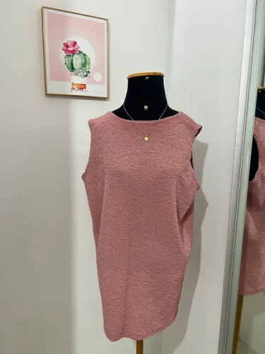 Blusa Rosa em Textura - GG