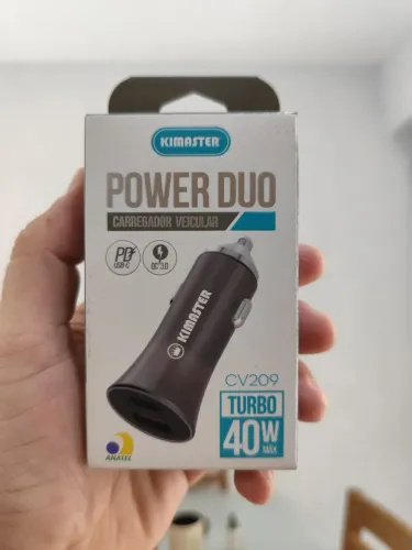 Carregador veicular turbo kimaster