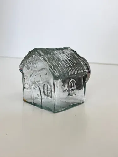 Casa de vidro para decoração