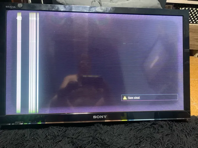 TV Sony Bravia com defeito na tela