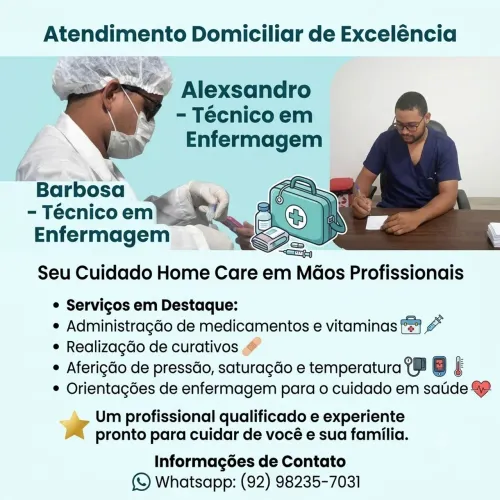 SERVIÇOS DE TÉCNICO EM ENFERMAGEM HOME CARE