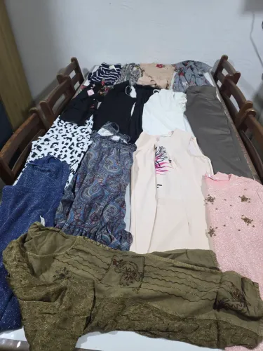 Lote 4 com 15 peças de roupas novas tamanho g e gg