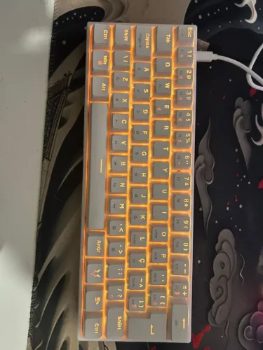 Teclado mecânico 60% - Husky Blizzard Branco