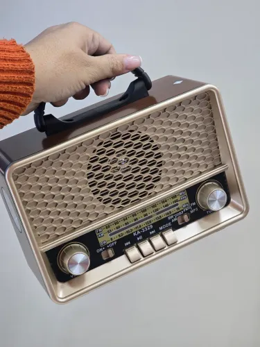 Presente Dia dos Pais Rádio Retrô AM FM Bluetooth Pen-drive Aux Sd