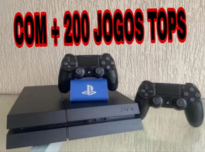 PS4 + 200 jogos tops
