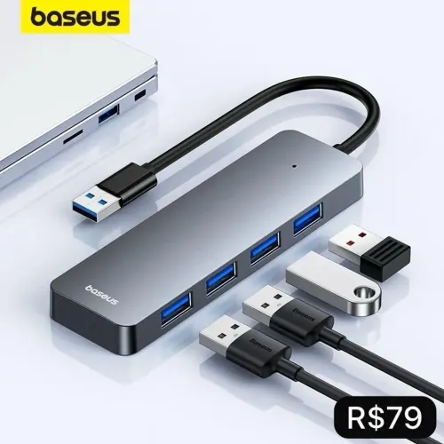 Multi splitter USB Baseus - Produto Novo