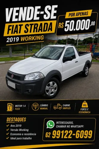 Fiat Strada Working Hard 1.4 Fire Flex 8V CD 2019
