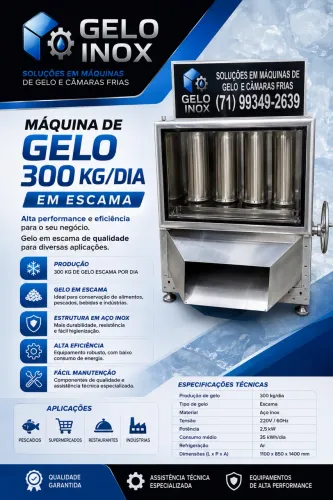 Máquina de gelo escama 300 kg