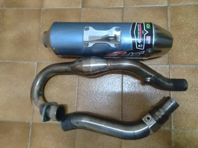 ESCAPAMENTO BELPARTS XTZ-250 LANDER 2014/2015 INOX AZUL