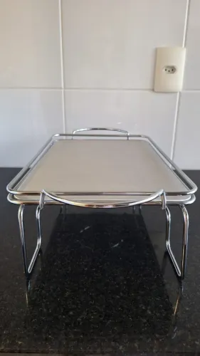 Rechaud retangular de inox