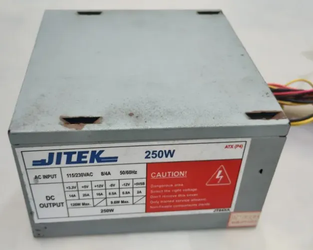 Fonte ATX 250W JITEK - Usada - Ver Descrição Completa  