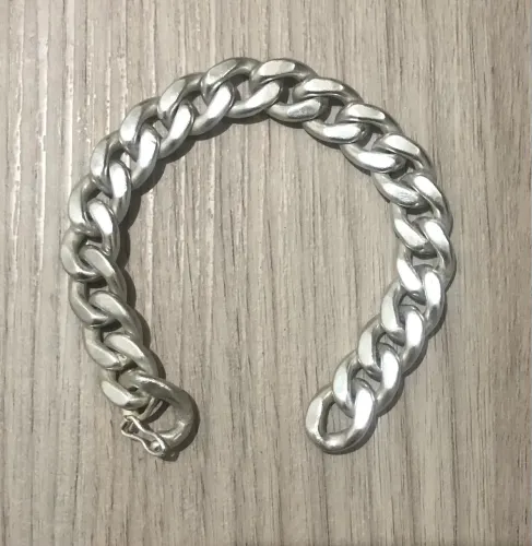 Pulseira de Prata Maciça - 71g - 20,5 cm - Elo Grosso
