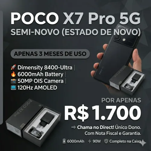 Poxo X7 pro, apenas 3 meses de uso.