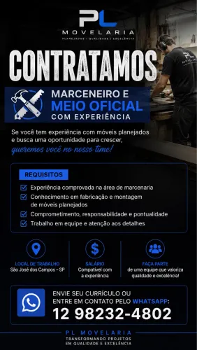 VAGA MARCENEIRO/MEIO OFICIAL