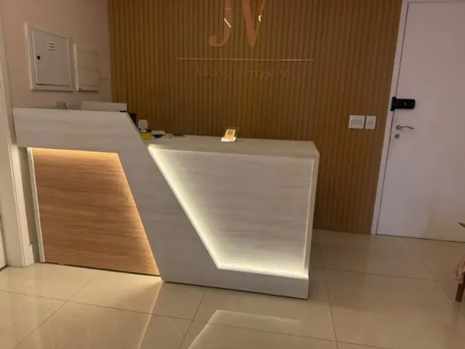 Balcão de atendimento com led