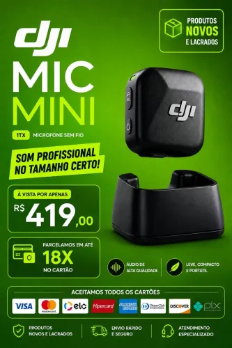 Microfone sem fio 1TX - Novos - Pronta Entrega ( Parcelamos em até 18x)