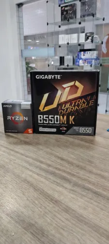 Kit Upgrade Amd Ryzen 5 5600GT Gigabyte B550M AM4 - Loja fs Informática