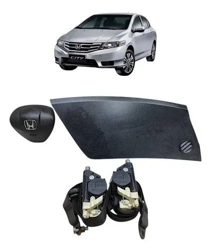Kit Airbag Honda City 2010 2011 2012 2013 Preto