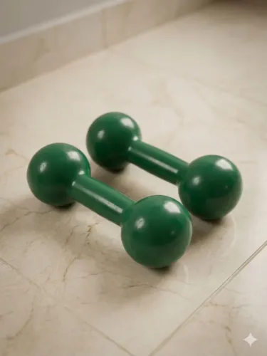Vendo 2 halteres bola emborrachado 5kl ( Verde ) Semi novo