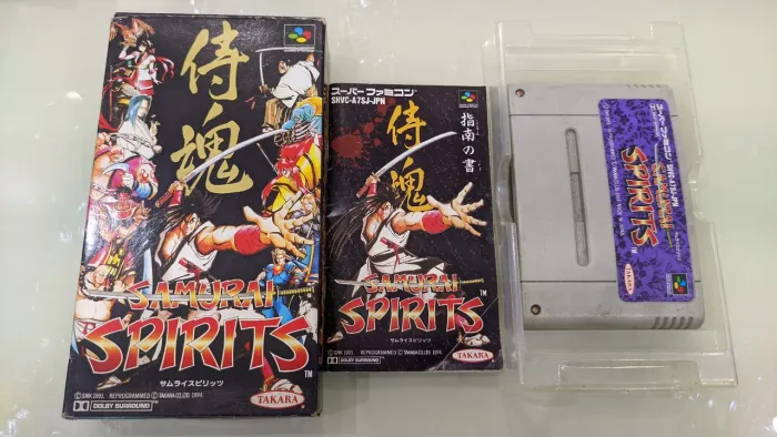 Samurai Spirits (Samurai Shodown) - Super Famicom ?<br>Completo com Caixa e Manual