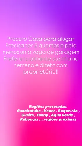 PROCURO INDICAÇÕES