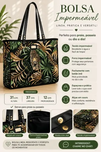 Bolsa de praia, passeio ou dia a dia