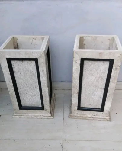 Vaso de Marmore Bege Bahia
