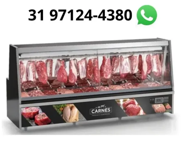 Balcão de Carne 3 metros Preto Gelopar