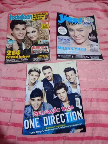 Lote nostalgia teen: Revistas + 8 pôsteres (dupla face) + PÔSTER GIGANTE