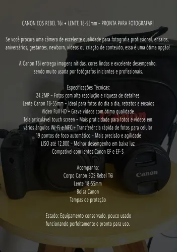 Camera fotográfica Canon