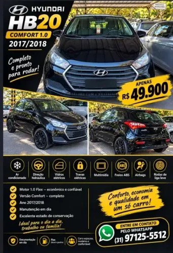 Hyundai HB20 Comf./c.plus/c.style 1.0 Flex 12V 2018