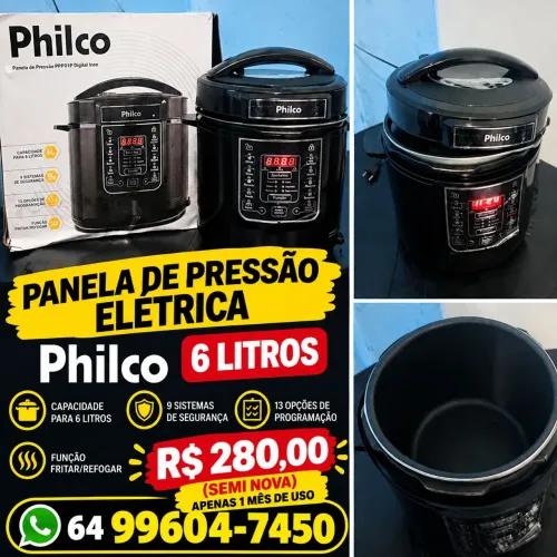 Vende panela pressão elétrica R$280, ferros de passar R$50 e taças R$40 whtsap *