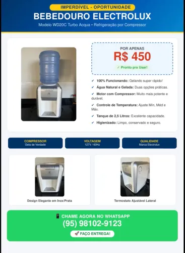 Bebedouro Eletrolux 
