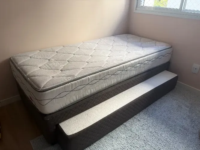 Cama box solteiro com cama auxiliar 