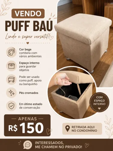 Puff baú 