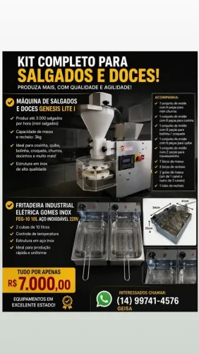 Máquina de fazer salgados e doces 