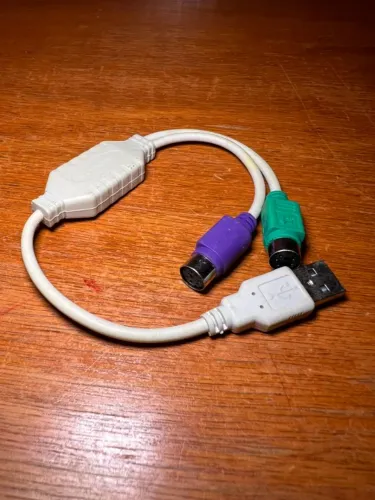 Conversor Entrada PS/2 para USB (2x1) - EM ÓTIMO ESTADO