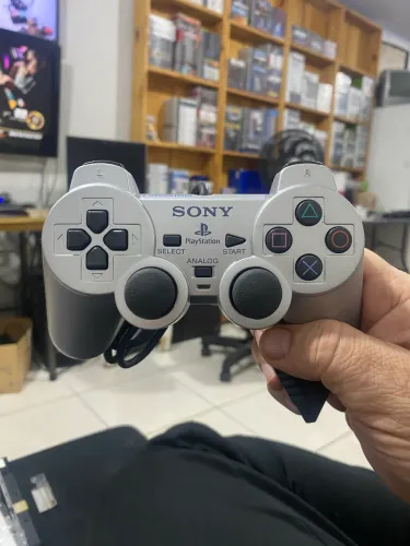 Controle Ps2 Prata Original