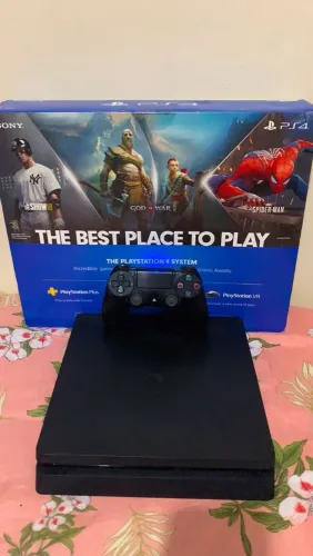 PS4 slim com 11 jogos e 1 controle original "faço entrega"
