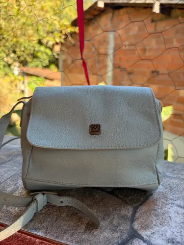 Bolsa de Couro Azul Via Mia