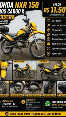 Honda Nxr150 Bros cargo K 2011/2012