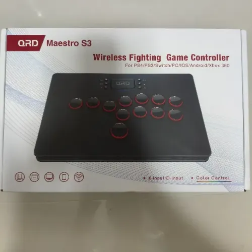 Controle Arcade Hitbox QRD Maestro S3 Wireless - PS5/PS4/PS3/Switch/PC (Novo!)
