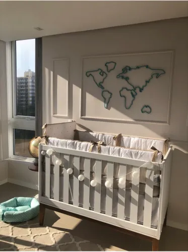 Mapa Mundi Tricotin decoração viajante