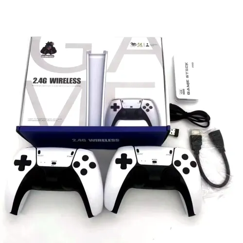 Video Game Stick M15 Pro 4k 64GB Novo com 2 controles sem fio +20.000 jogos